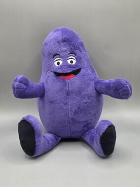 McDonald’s Grimace Plush Toy Purple Stuffed Animal Mascot Character Collectible